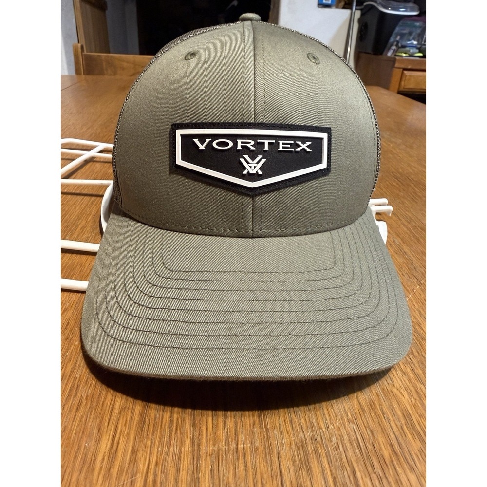 Vortex Optics Trucker Hat Olive Green Mesh Snapback Hunting Shooting Cap